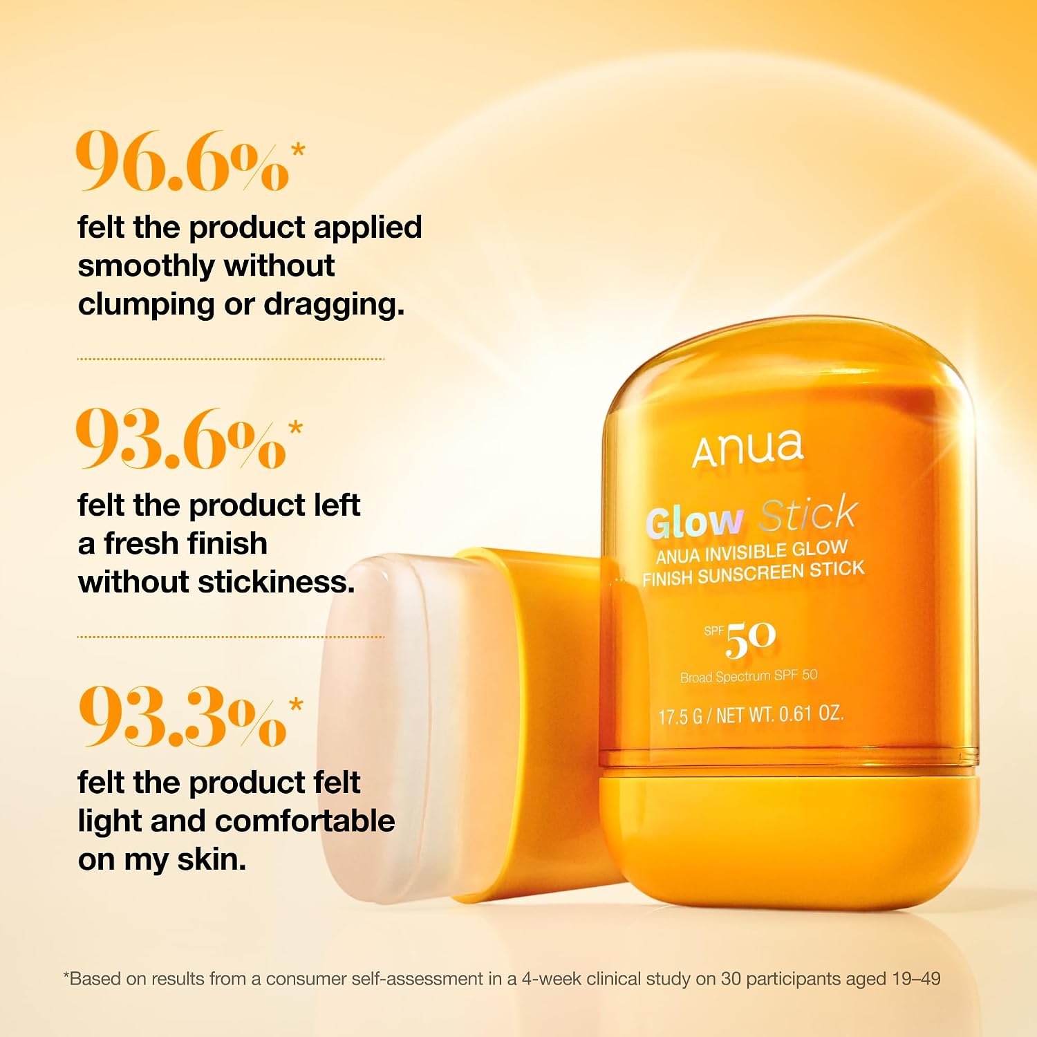 Anua Invisible Glow Sun Stick, 0.61 oz