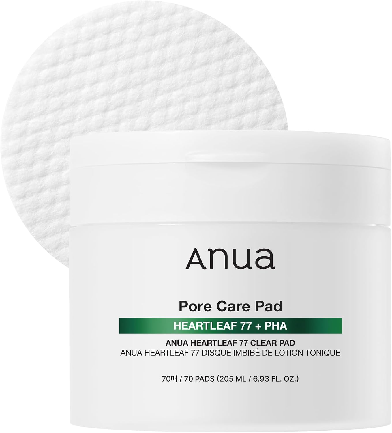 Anua Heartleaf 77 Toner Pads, Non-Comedogenic, 70 Pads