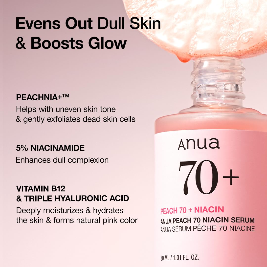 Anua Peach 70 Niacinamide Serum, 1.01 fl.oz