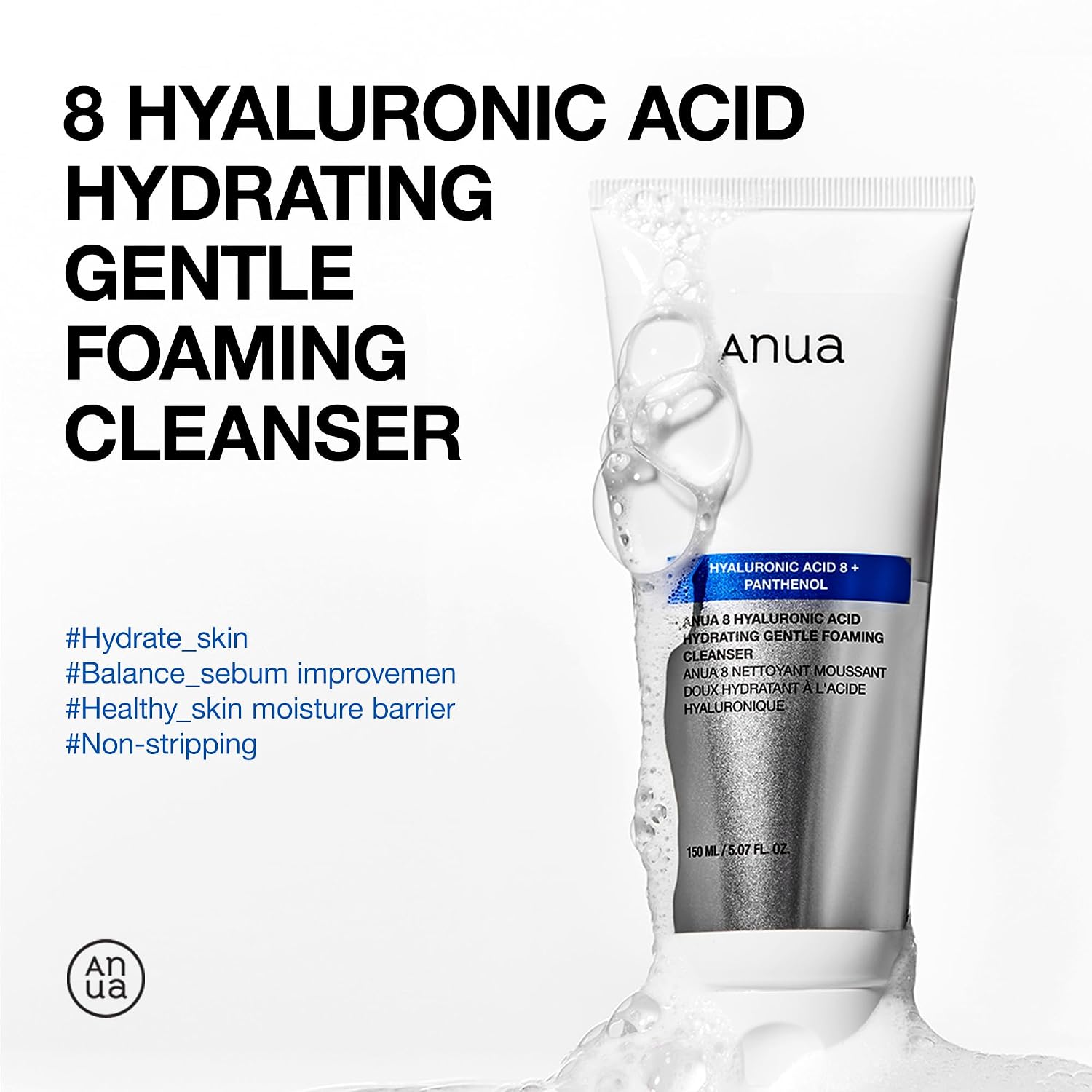 ANUA Hydrating Gentle Foaming Cleanser, 5.07 fl.oz