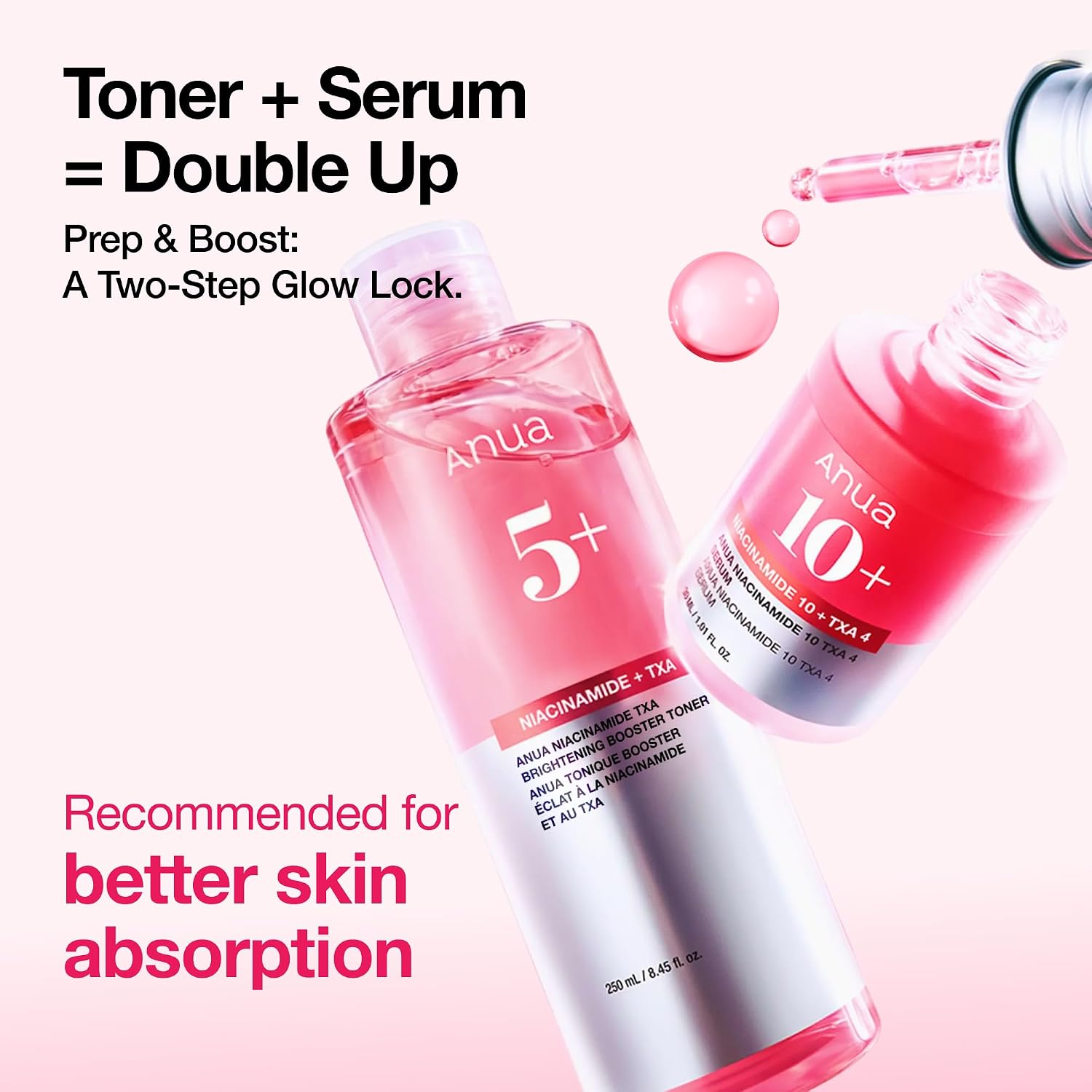 Anua Brightening Booster Toner with Niacinamide, TXA, 8.43 fl oz
