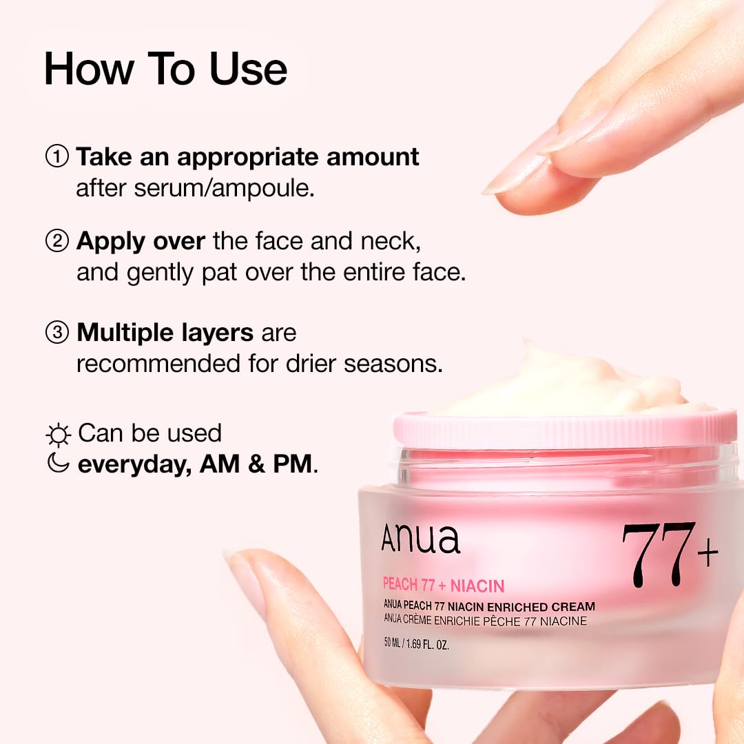 ANUA Peach Niacinamide Cream, 1.69 fl.oz