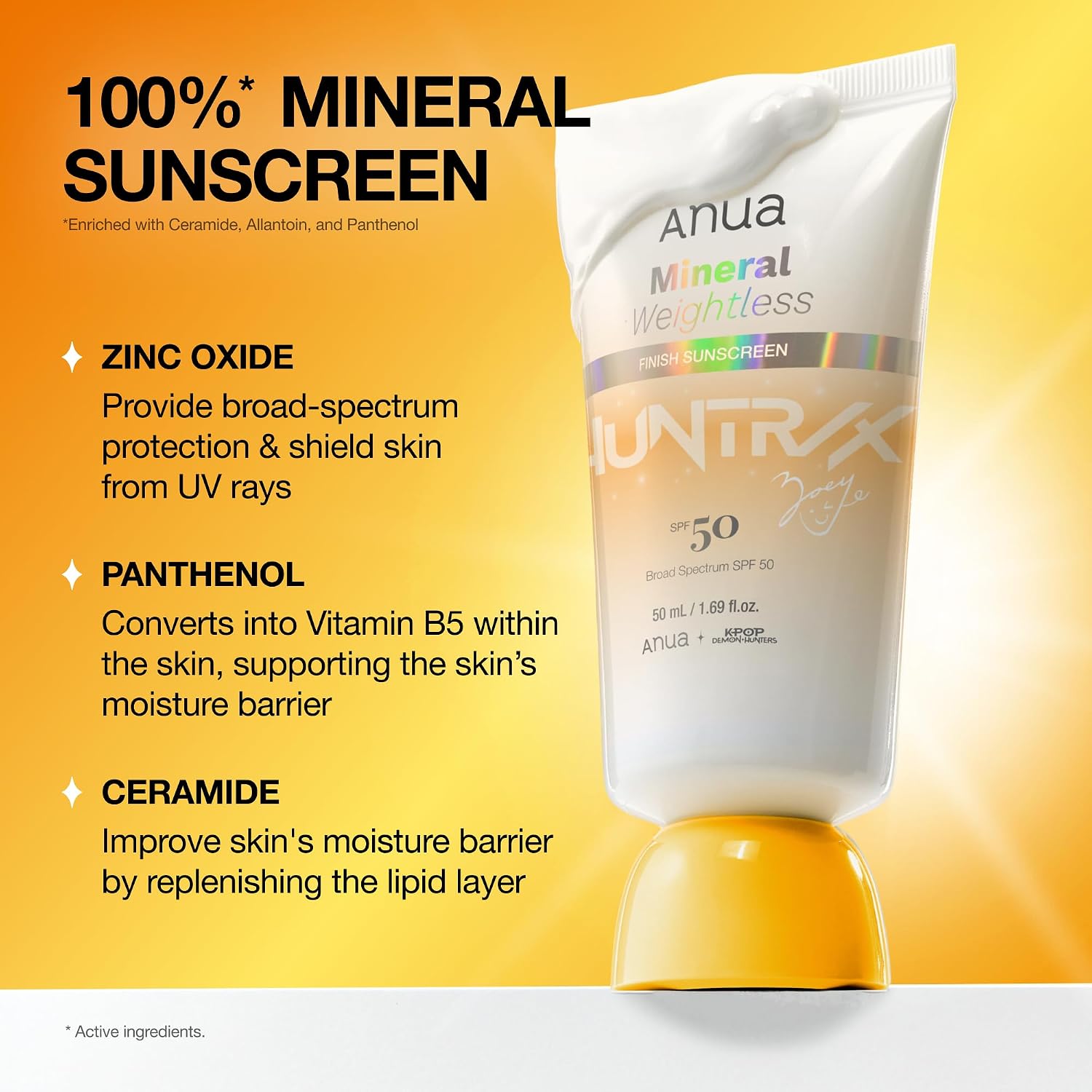 Anua Mineral Weightless Finish Sunscreen SPF 50, 1.69 fl oz