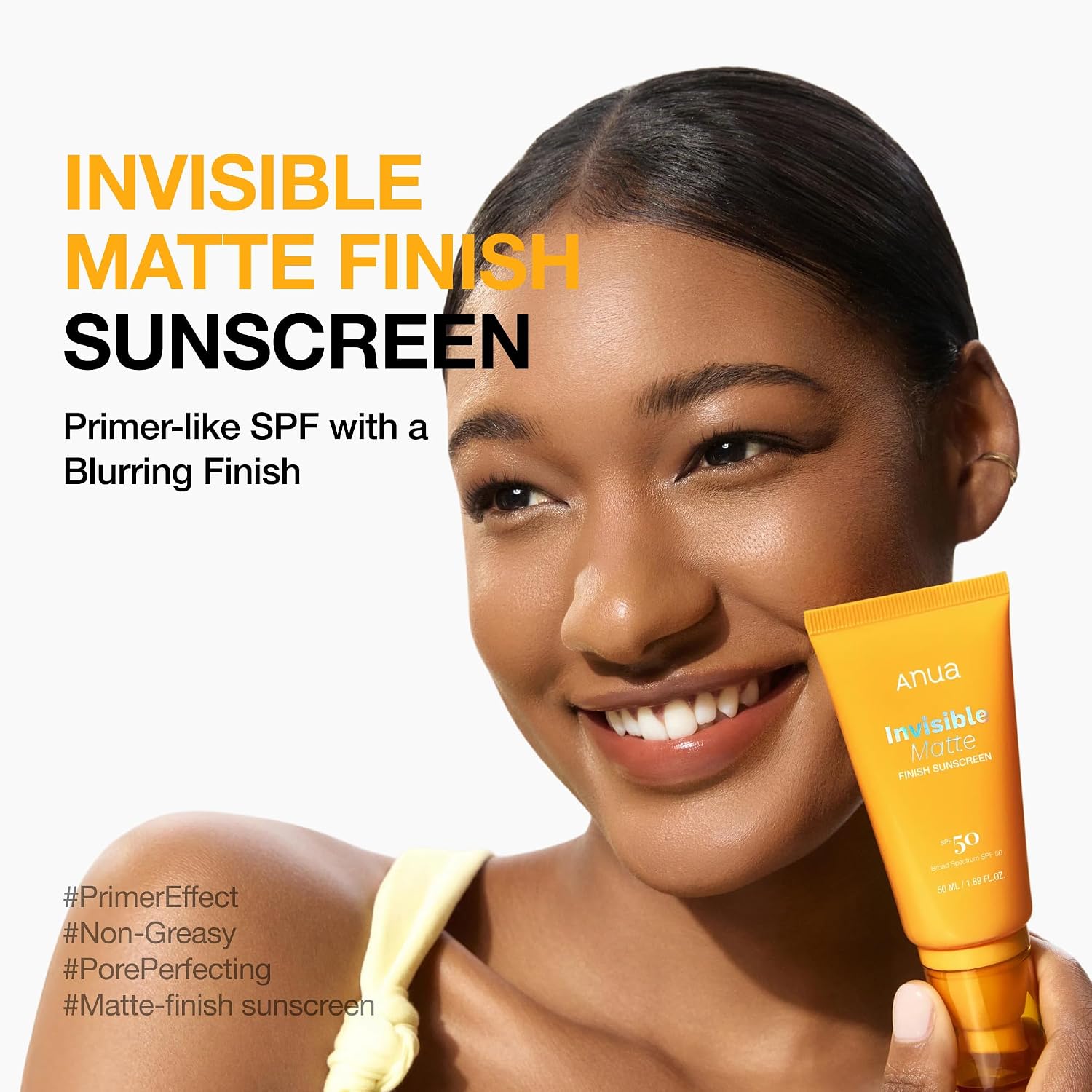 Anua Invisible Matte Finish Sunscreen, 1.69 fl.oz