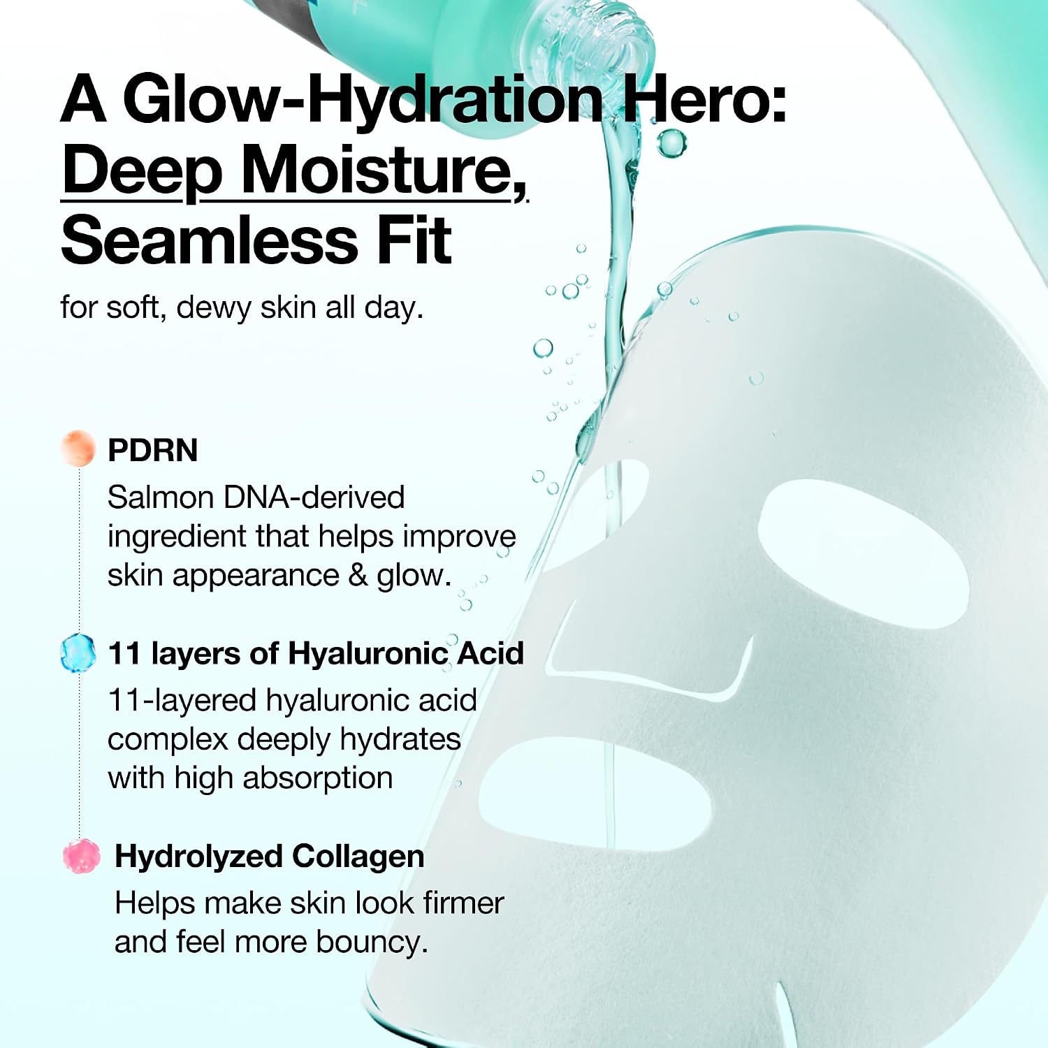 Anua PDRN Hyaluronic Acid Capsule 100 Serum Mask, 10ea