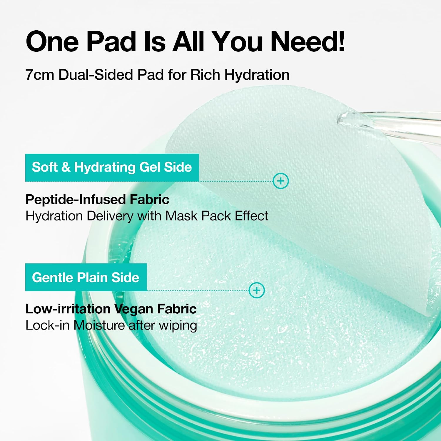 Anua PDRN 100 Hyaluronic Acid Toner Pad, 6.1 fl oz, 60 Count