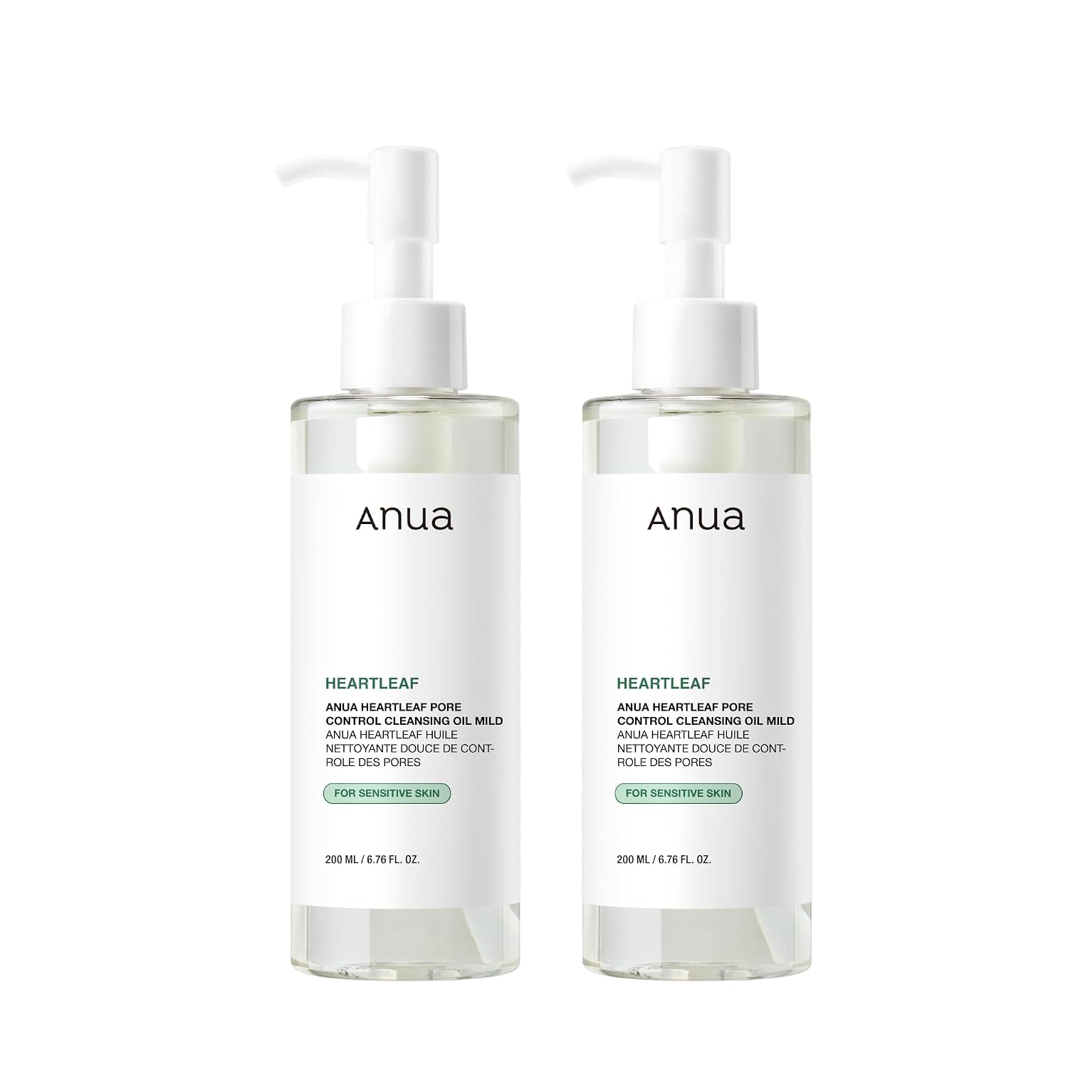 ANUA Heartleaf Pore Cleansing Oil MILD, 6.76 fl oz, Pack of 2