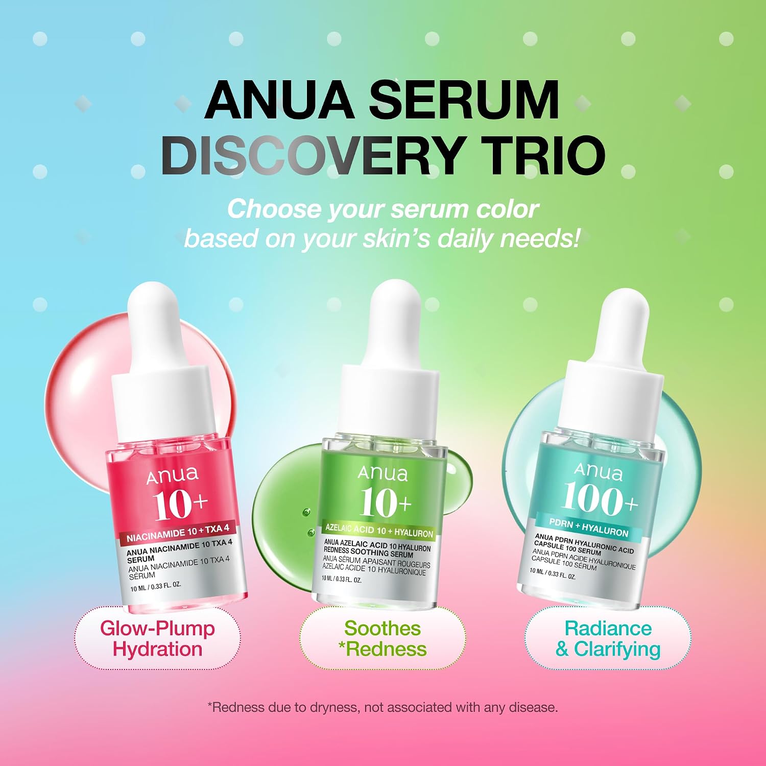 Anua Serum Discovery Trio Kit, 0.33 fl.oz x 3ea