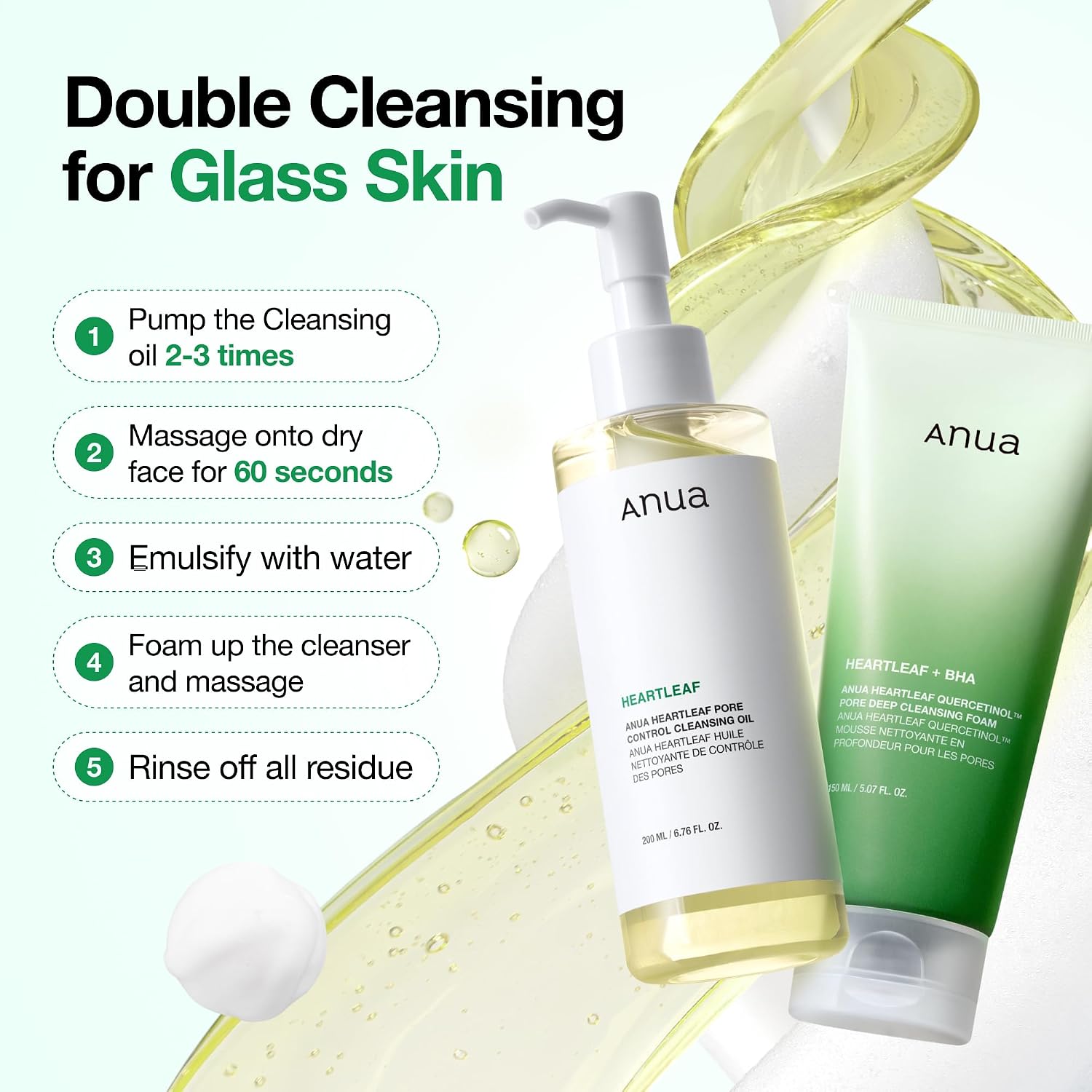 ANUA Double Cleansing Duo for Facial Cleansing