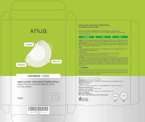 ANUA Ultra-Thin Spot Cover Patch, 75 Counts, Pack of 2