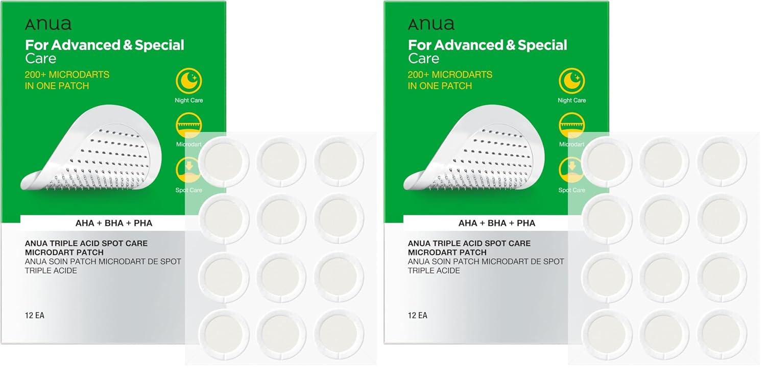 Anua Triple Acid Spot Care Microdart Patch, 12EA, Pack of 2
